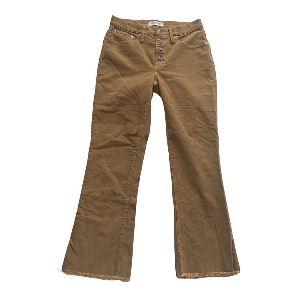 Madewell‎ Women's Size 26 Corduroy Tan Cali Demi-Boot Pants Jeans Cotton Blend
